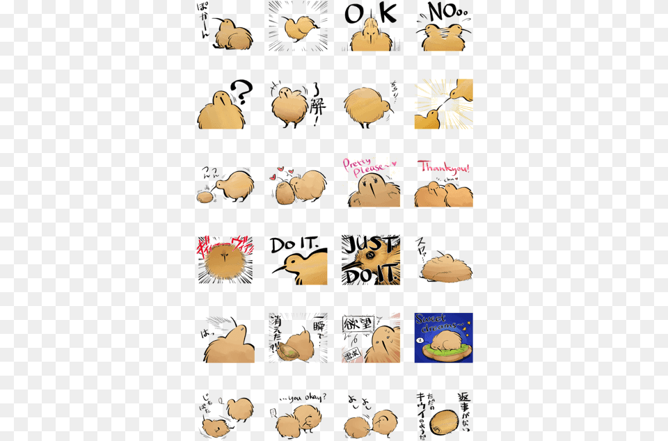 Sell Line Stickers The Comical Life Of Kiwi, Book, Publication, Animal, Bird Free Transparent Png