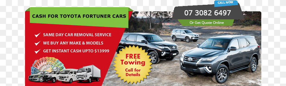 Sell Your Toyota Fortuner Cars Brisbane, Advertisement, Vehicle, Car, Truck Free Transparent Png
