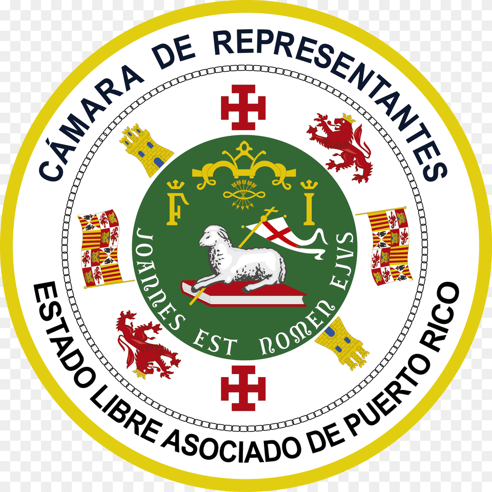 Sello Oficial De La De Representantes De Puerto Rico, Logo, Symbol, First Aid, Red Cross Free Png