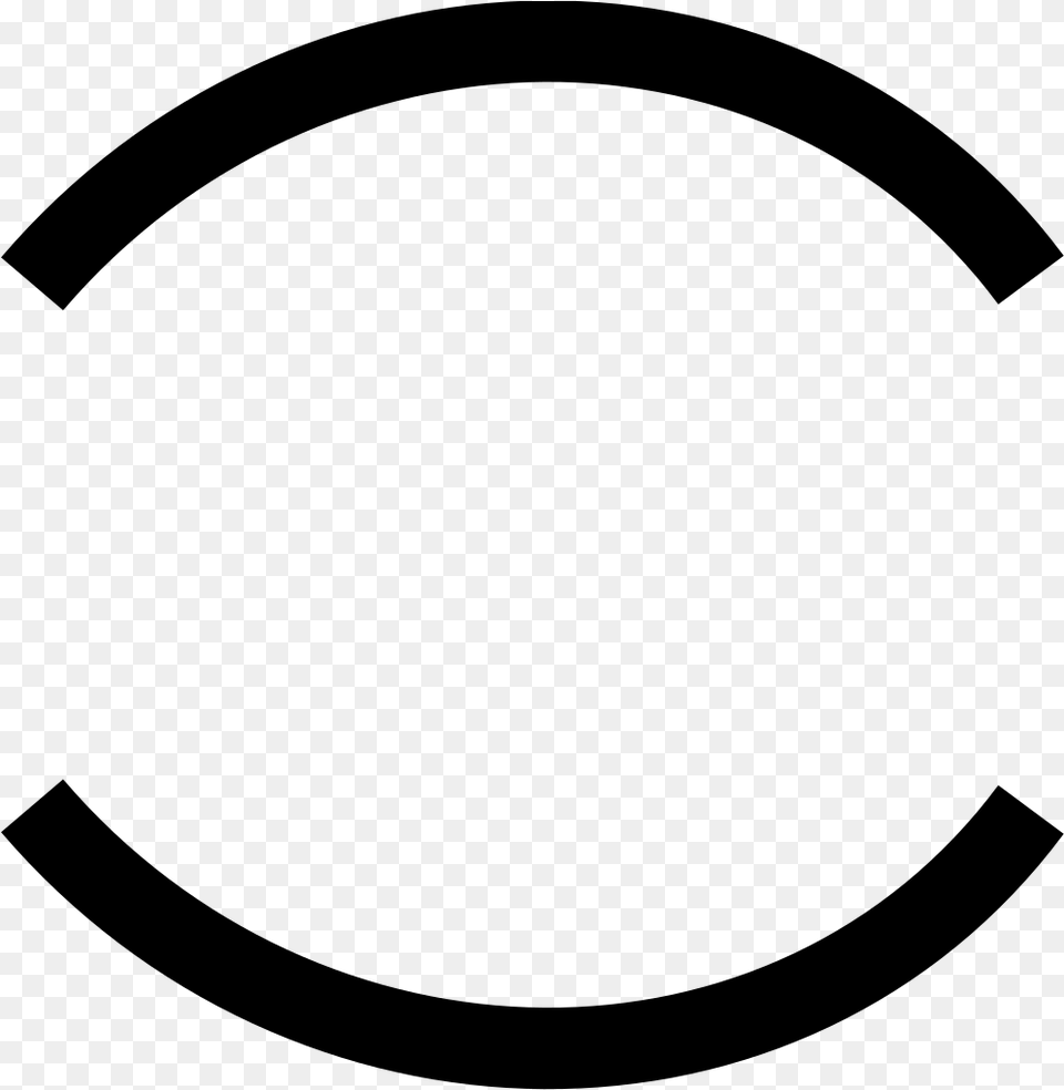 Semi Circle Circle With A Big Hole, Gray Free Transparent Png