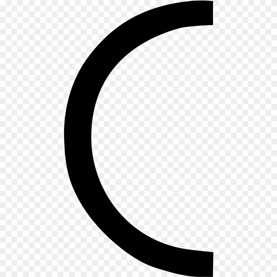 Semi Circle Icon, Gray Png