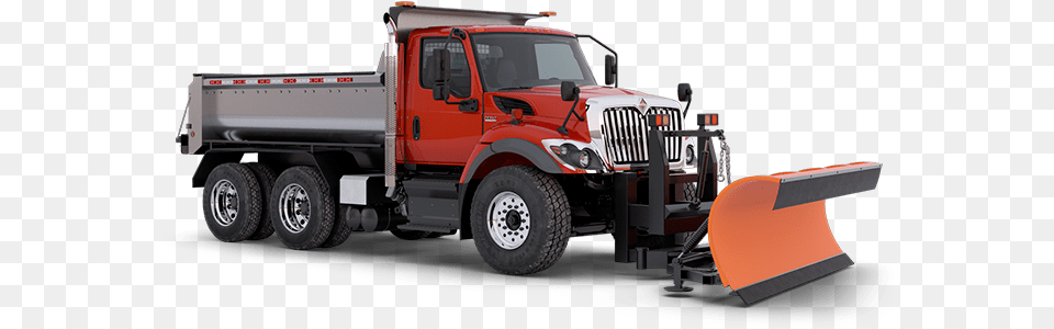 Semi Drawing International Truck International Hv Snow Plow, Machine, Tractor, Transportation, Vehicle Png Image