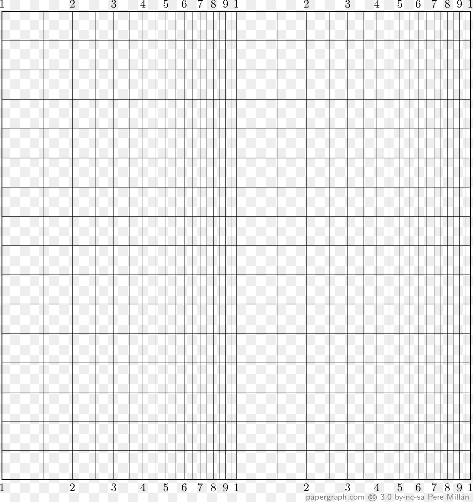 Semi Log Graph Paper 1 Cycle, Gray Png