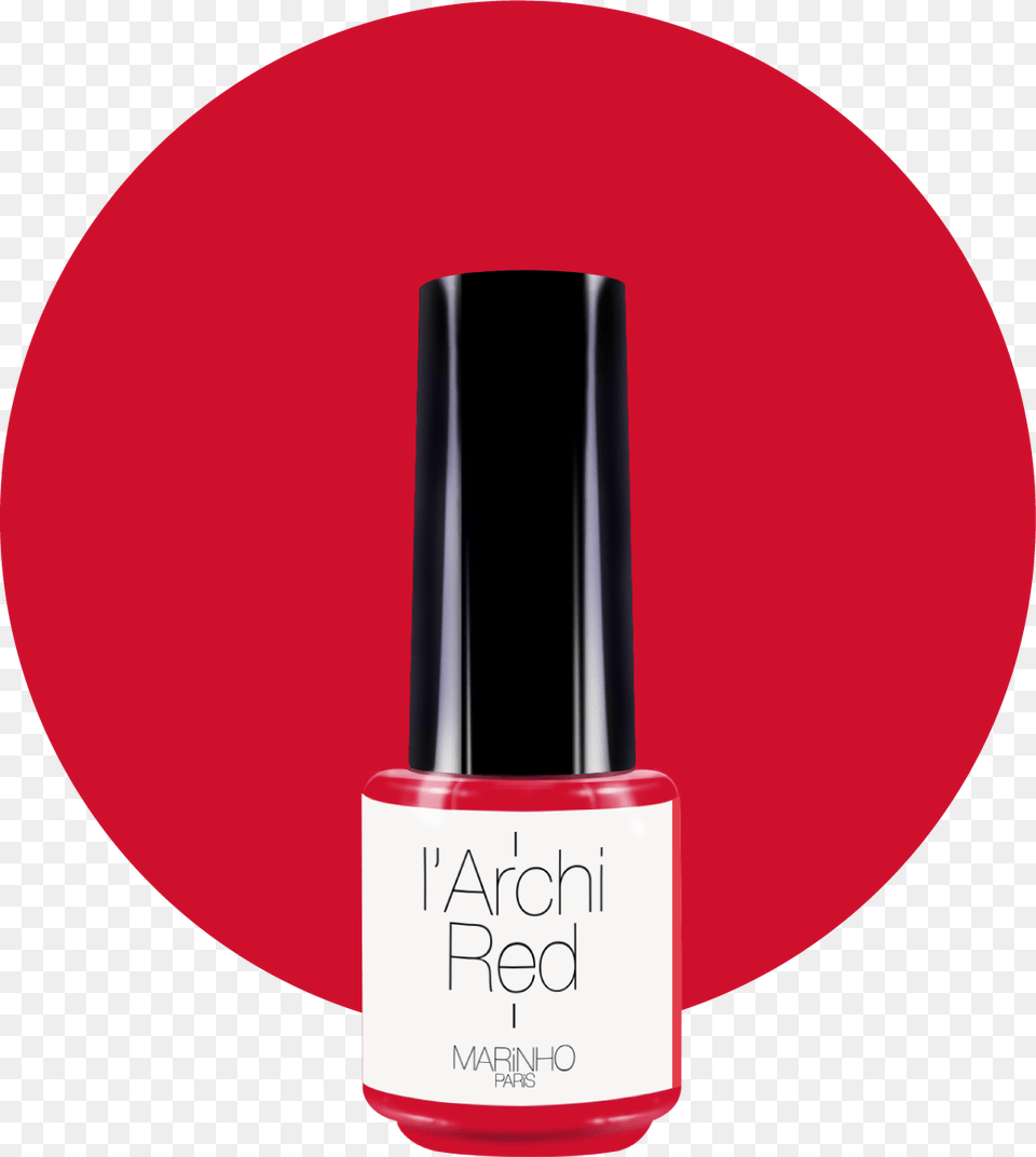 Semi Permanent Red Marinhovarnish Paris On Red Round Nail Polish, Cosmetics, Bottle, Perfume, Nail Polish Free Png