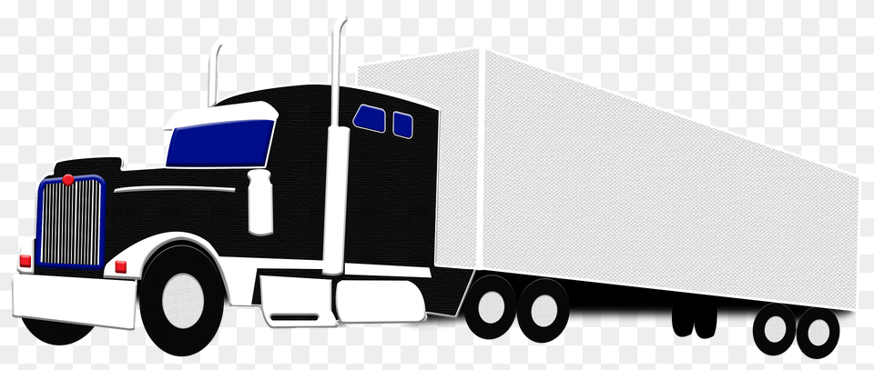 Semi Trailer Truck With Container Clipart, Trailer Truck, Transportation, Vehicle, Moving Van Free Png