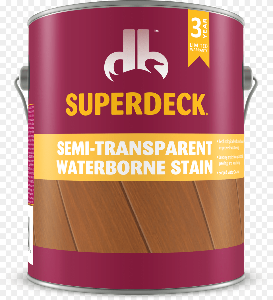 Semi Transparent Waterborne Stain 2400 Superdeck Stain, Paint Container, Can, Tin Free Png Download