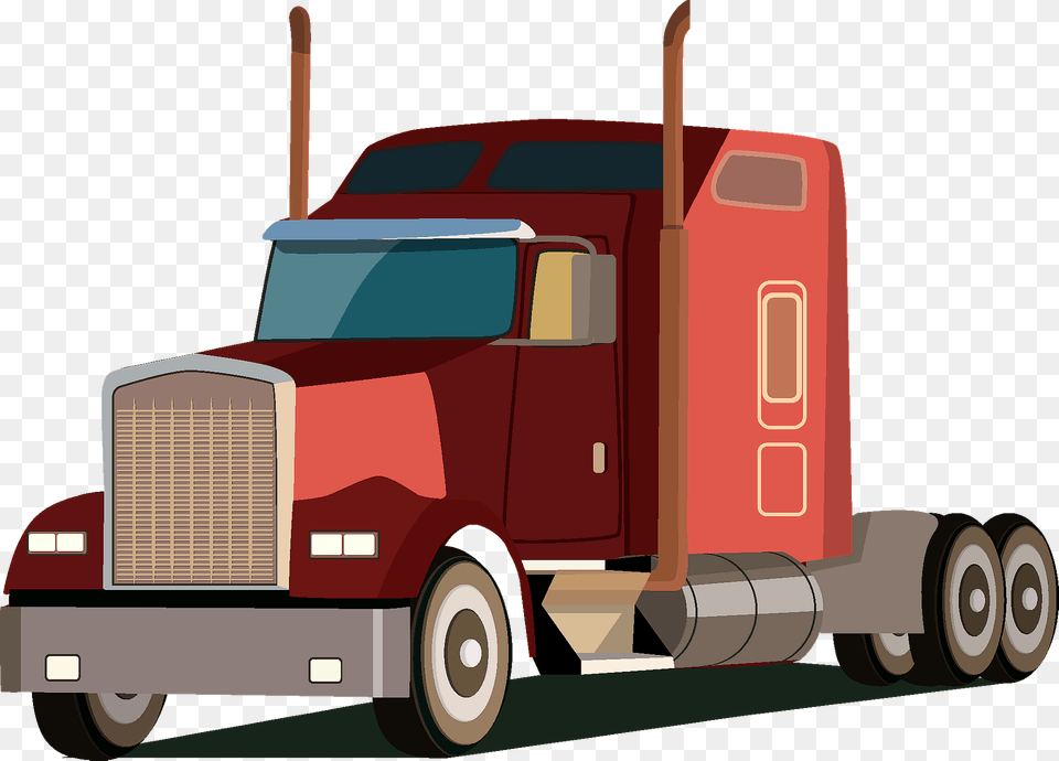 Semi Truck Clipart, Trailer Truck, Transportation, Vehicle, Bulldozer Free Png Download