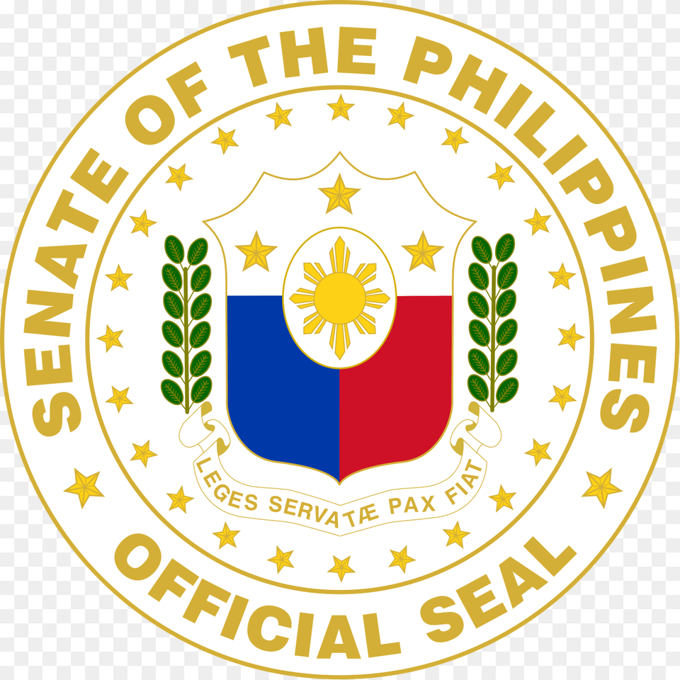 Senate Of The Philippines Official Seal, Logo, Emblem, Symbol, Badge Png