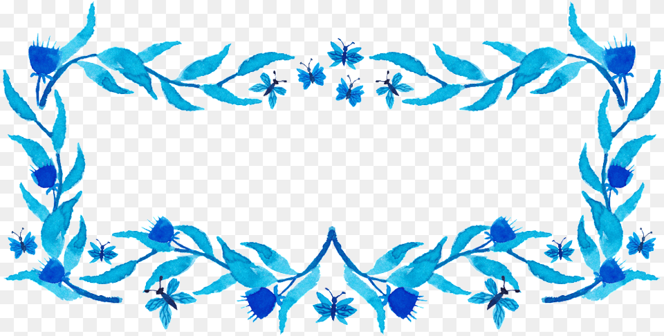 Sencilla Flor Azul Marco Cuadrado De Decoracion Blue, Art, Floral Design, Graphics, Pattern Png Image