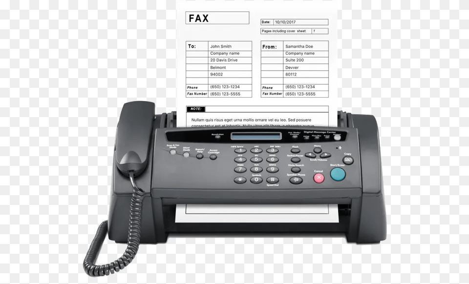 Send Fax Online Without A Machine Fax Machine, Electronics, Phone, Text Free Transparent Png