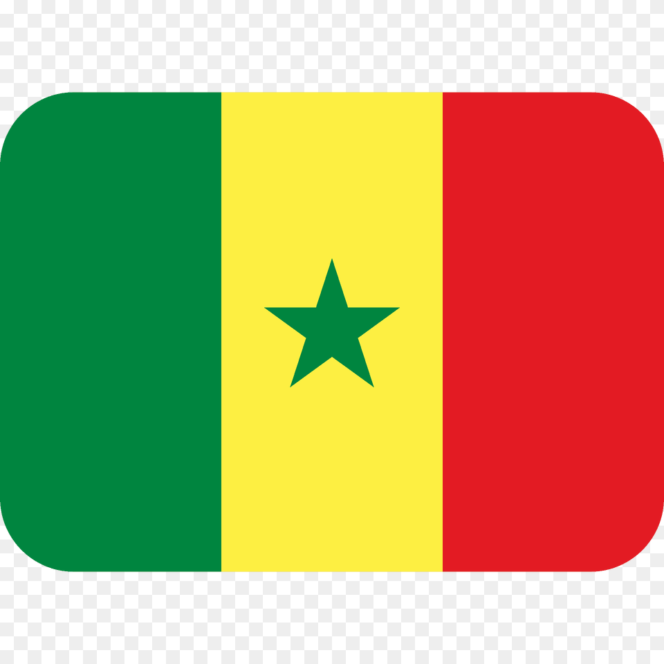 Senegal Flag Emoji Clipart, Symbol, Star Symbol, First Aid Png Image