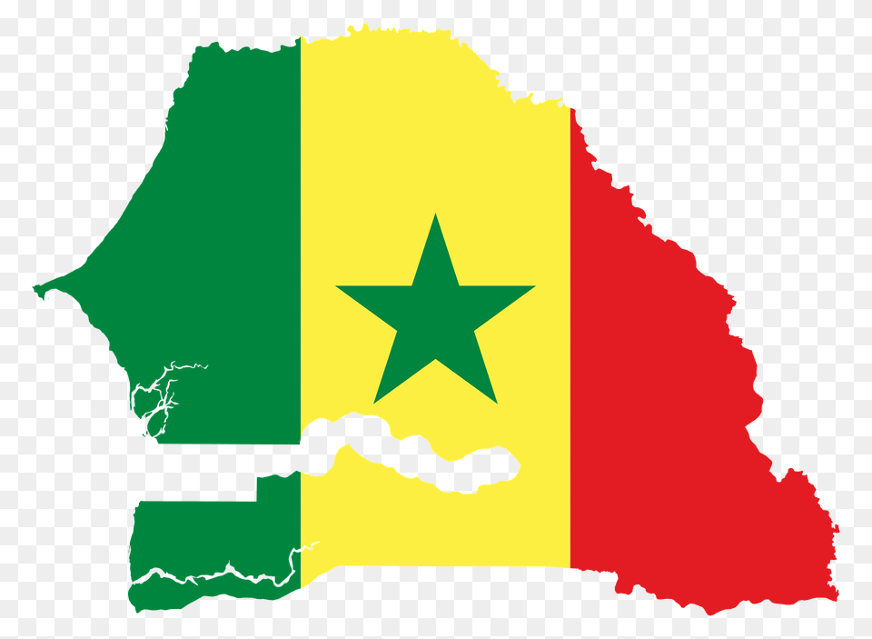 Senegal Flag Map Clipart, Star Symbol, Symbol Png Image