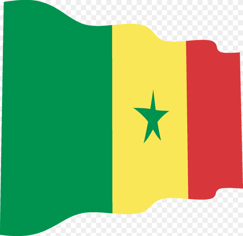 Senegal Wavy Flag Clipart Png Image