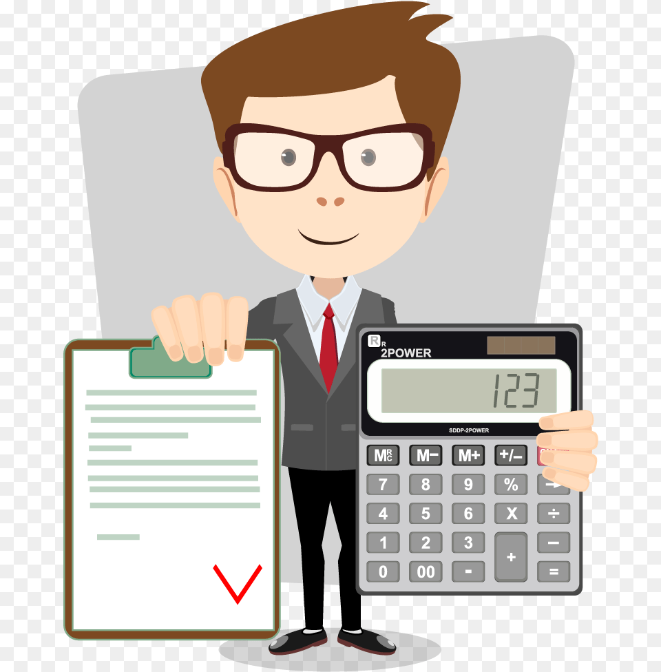 Senior Accountant Available Accountant Cartoon, Electronics, Accessories, Glasses, Adult Free Png Download