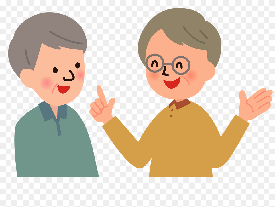 Senior Men Having A Conversation Clipart, Body Part, Finger, Hand, Person Free Png Download