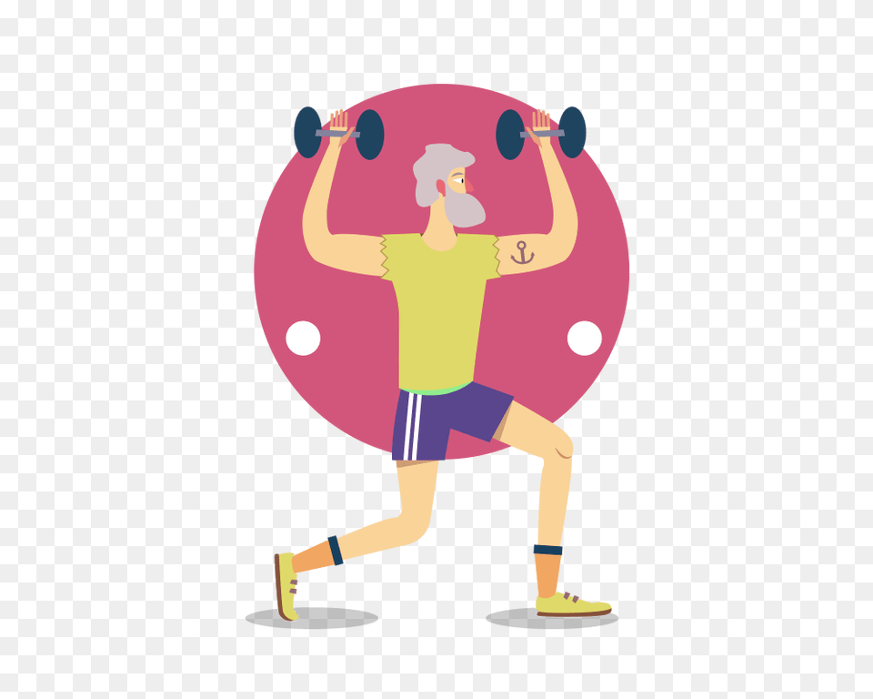 Seniors Exercising Graphic Download Huge Freebie Download, Person, Clothing, Shorts, Footwear Free Transparent Png