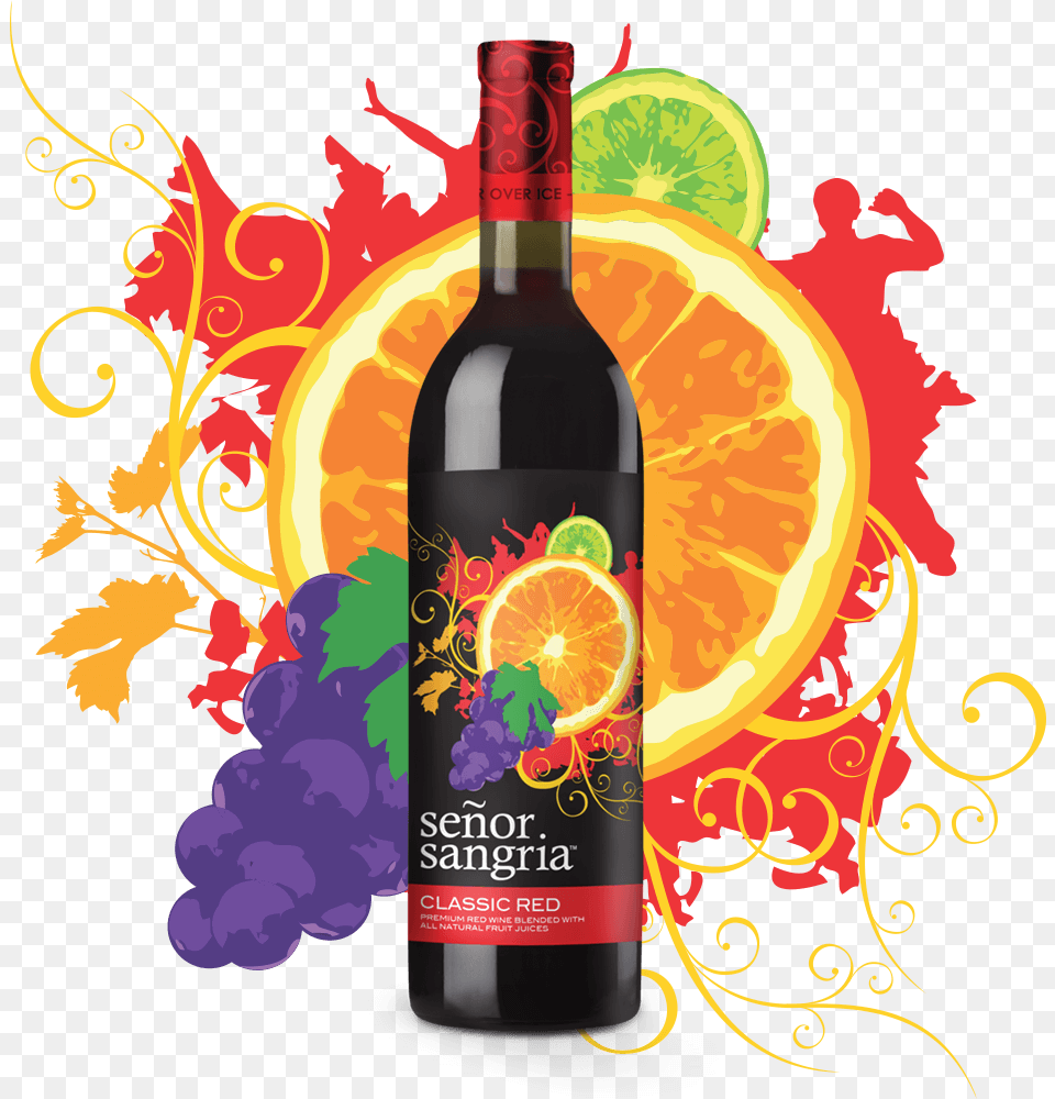 Senor Sangria Red, Alcohol, Red Wine, Liquor, Wine Png Image