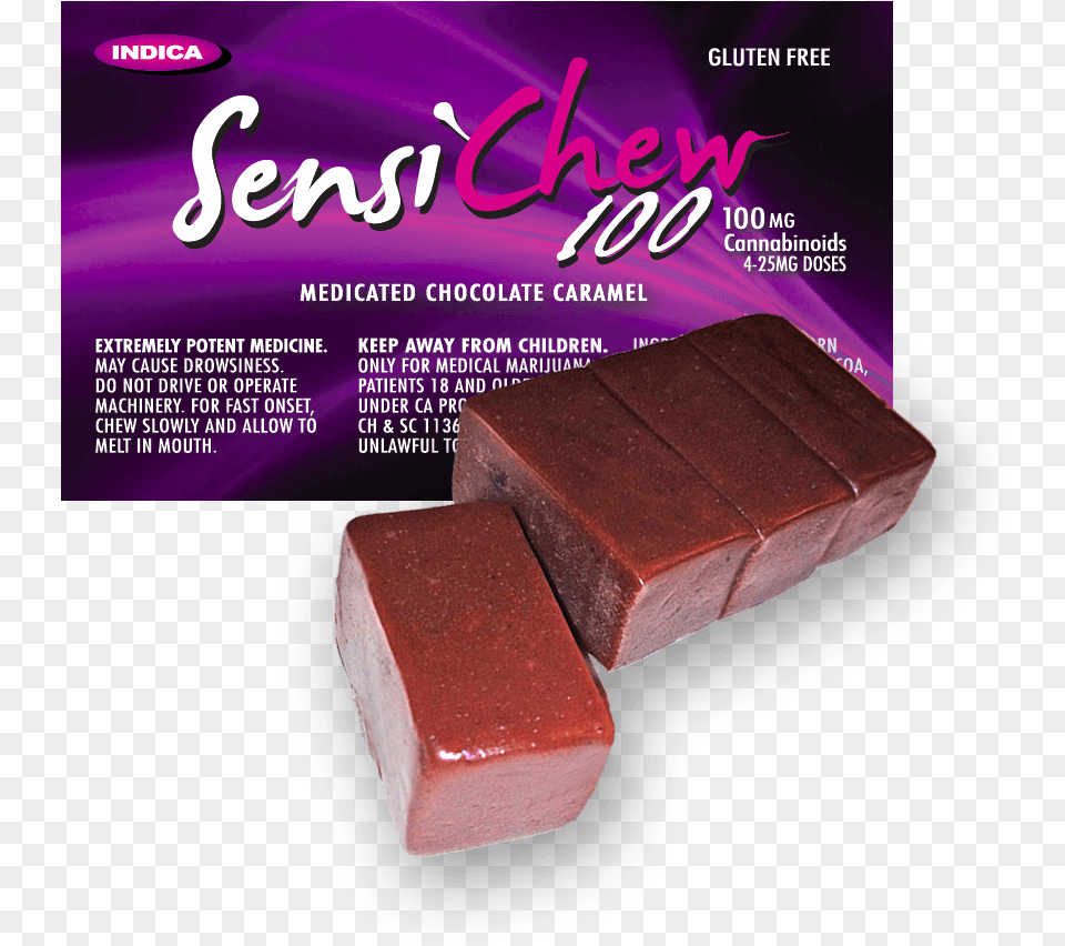 Sensi Chew 100 Indica For Nighttime Sensi Chew Indica, Chocolate, Dessert, Food Free Png Download