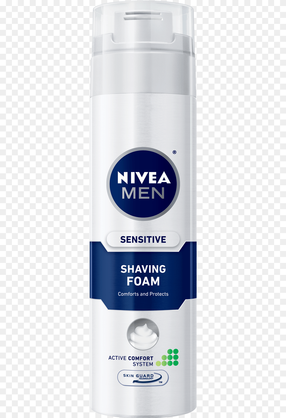 Sensitive Shaving Foam Nivea Cooling Moisturizer, Cosmetics, Deodorant, Can, Tin Png