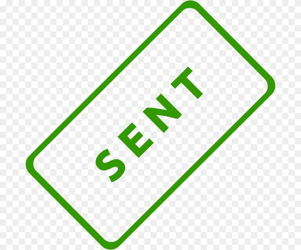 Sent Business Stamp, Text, Symbol, Sign Png Image