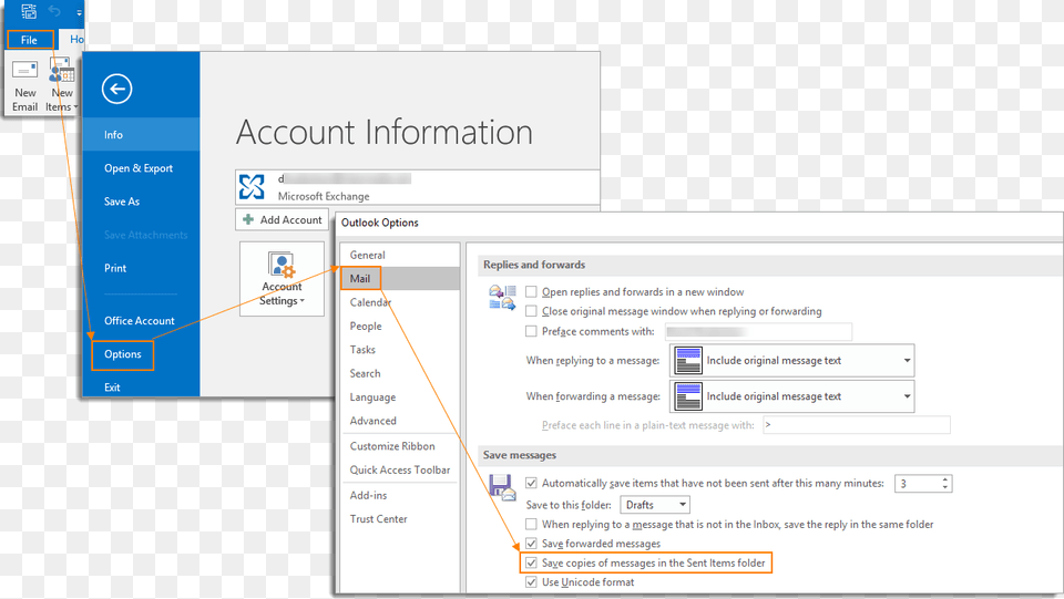 Sent Items Not Showing In Outlook 2016, File, Page, Text, Webpage Png