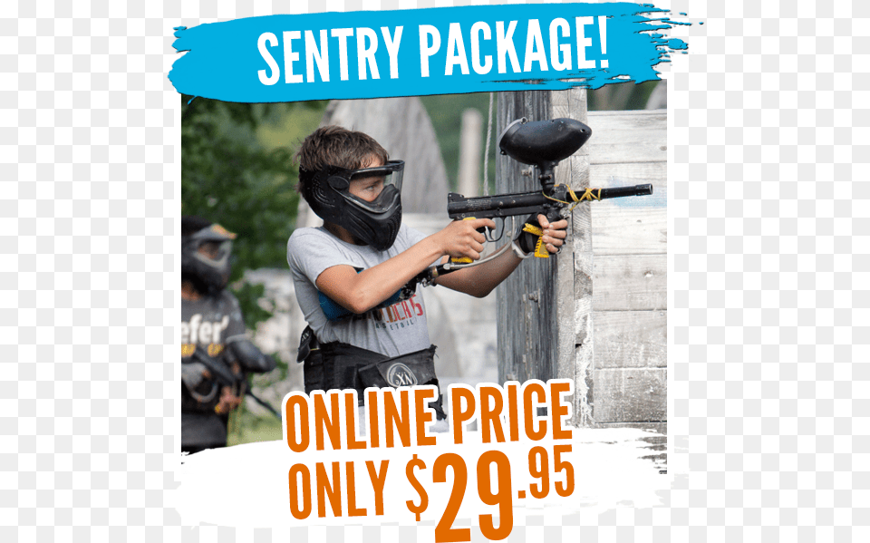 Sentry Package Price Paintball, Person, Crossbow, Weapon, People Free Png
