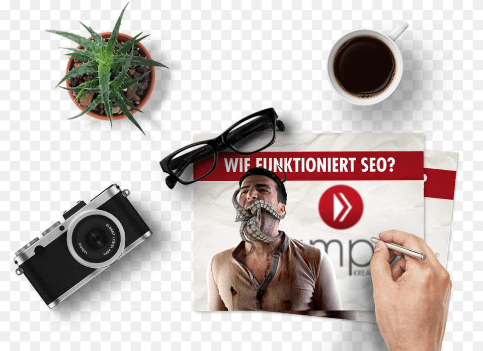 Seo Hannover Design Mirrorless Interchangeable Lens Camera, Adult, Potted Plant, Plant, Person Free Png Download