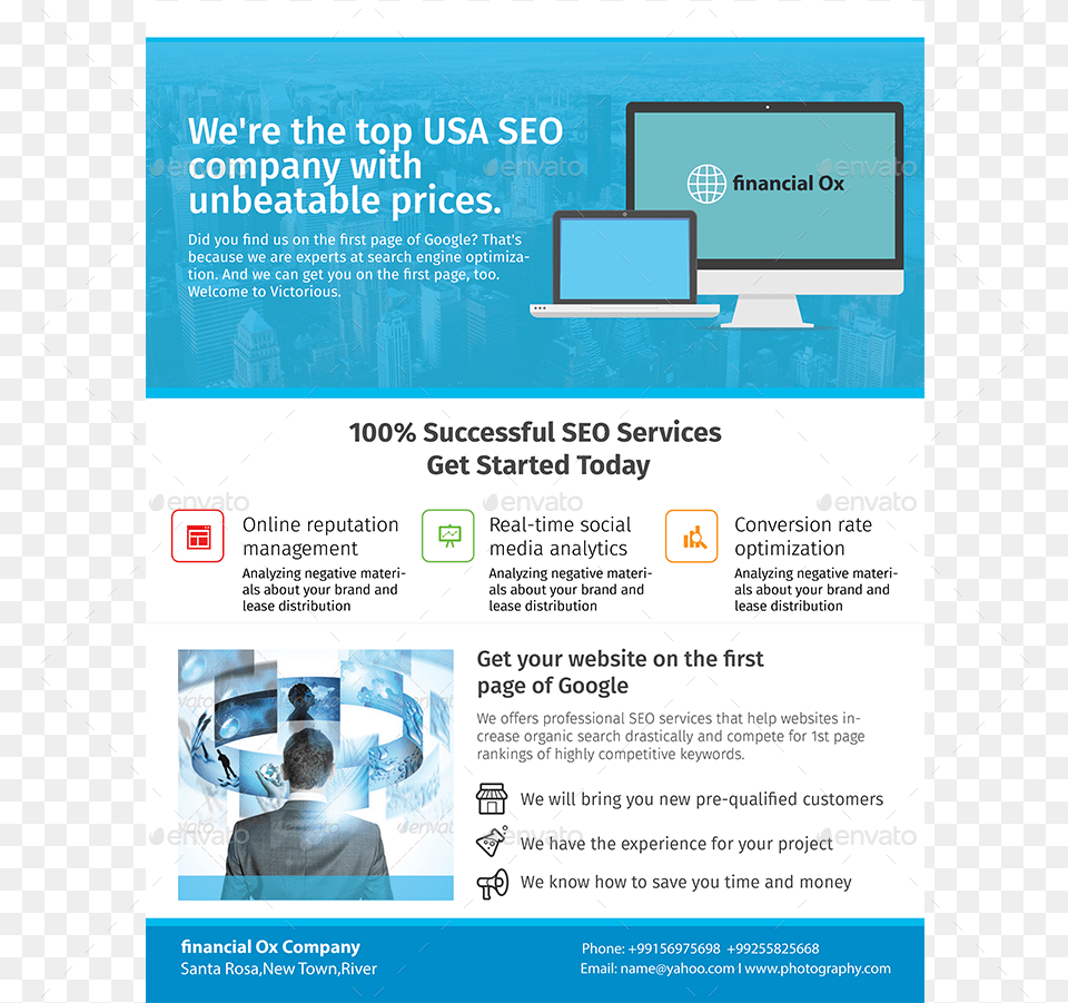 Seo Marketing Flyer Easy Go, Advertisement, Poster, Adult, Male Free Png