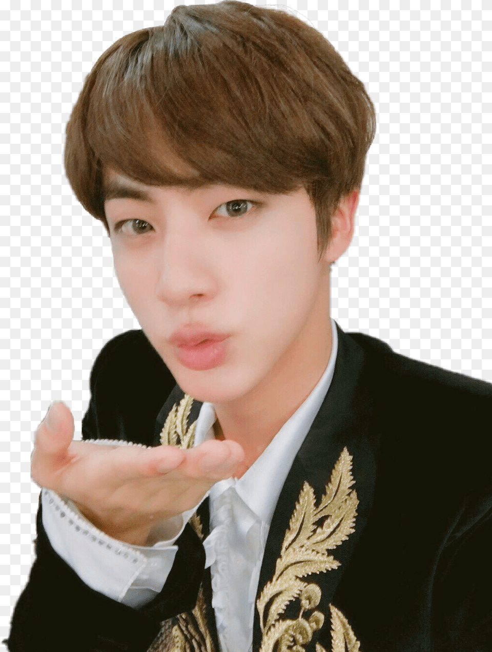 Seokjin Jin Kimseokjin Jinbts Worldwidehandsome Momma Jin, Hand, Head, Person, Formal Wear Free Png