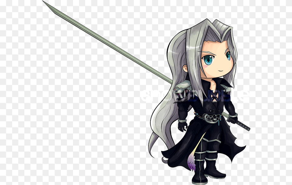 Sephiroth Image Background Arts, Book, Comics, Publication, Weapon Free Png Download