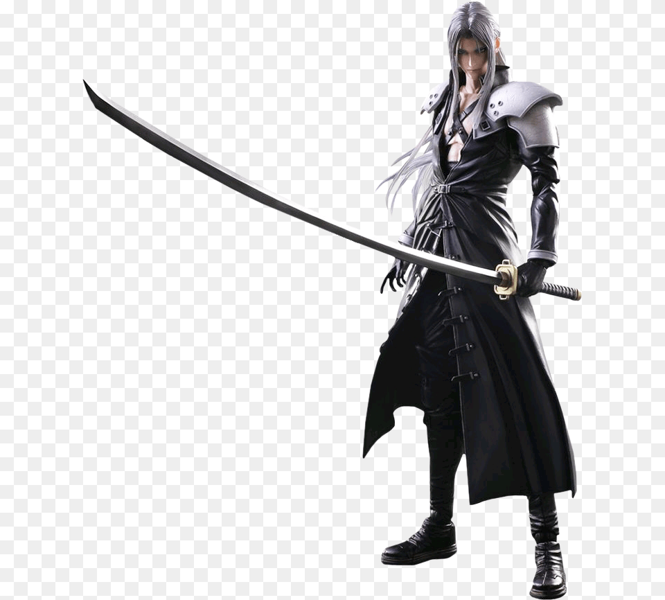 Sephiroth Play Arts Action Figure, Sword, Weapon, Adult, Female Free Transparent Png
