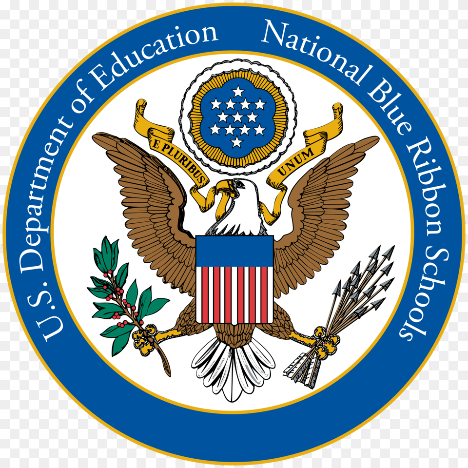 September 13th 2017 Pasadena Elementary School National Blue Ribbon School, Badge, Emblem, Logo, Symbol Free Png Download