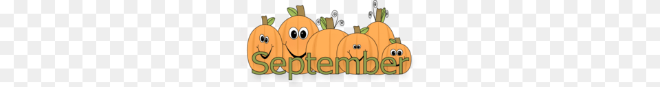 September Clipart, Food, Plant, Produce, Pumpkin Png Image