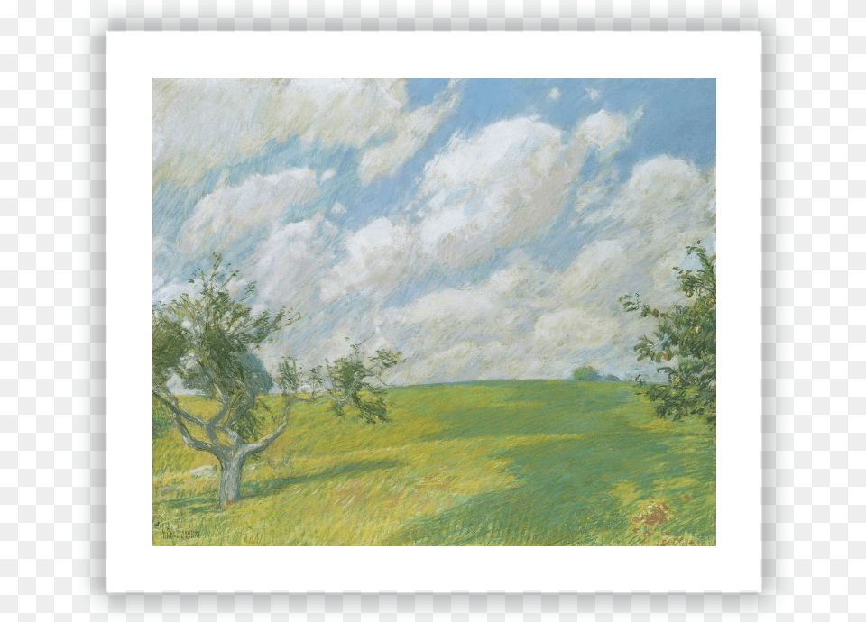 September Clouds, Art, Painting, Plant, Grass Png Image