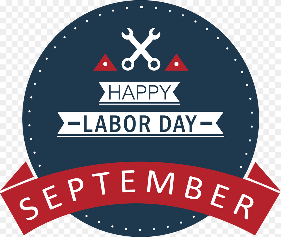 September Happy Labor Day Labor Day, Logo, Badge, Symbol, Disk Free Png