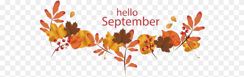 September Image September New Month Message, Leaf, Plant, Art, Graphics Free Transparent Png