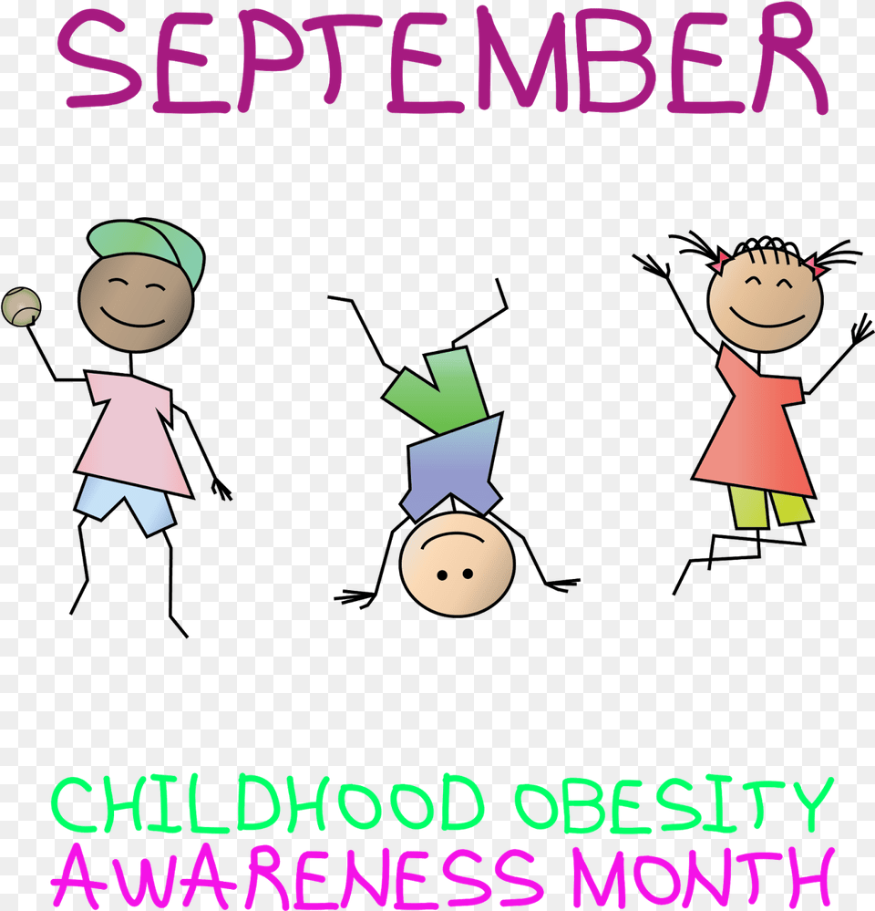 September Is Childhood Obesity Awareness Month Cartoon, People, Person, Purple, Face Free Transparent Png