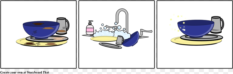 Sequencing Washing Dishes Storyboard Clipart Sequencing Washing The Dishes, Cup, Saucer, Cutlery, Spoon Png Image