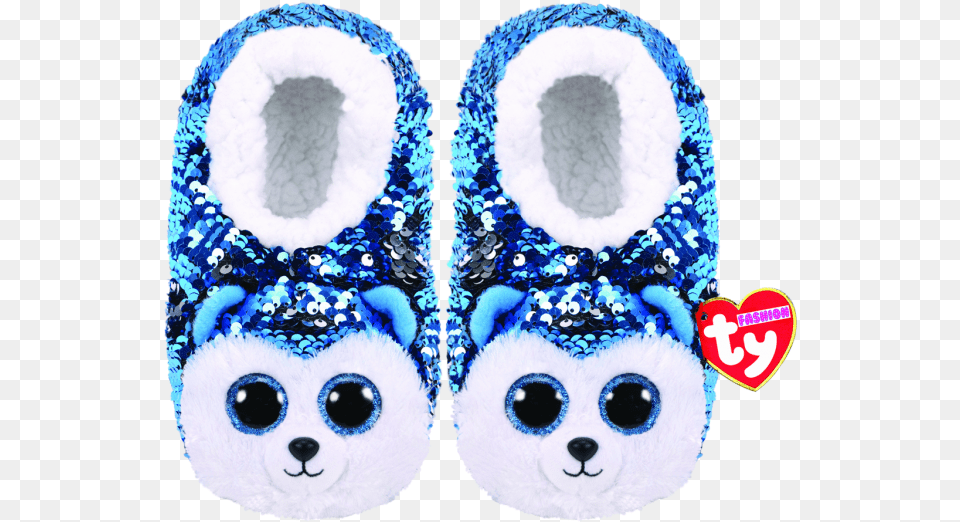 Sequins Slush Ty Slippers, Clothing, Footwear, Shoe, Plush Png