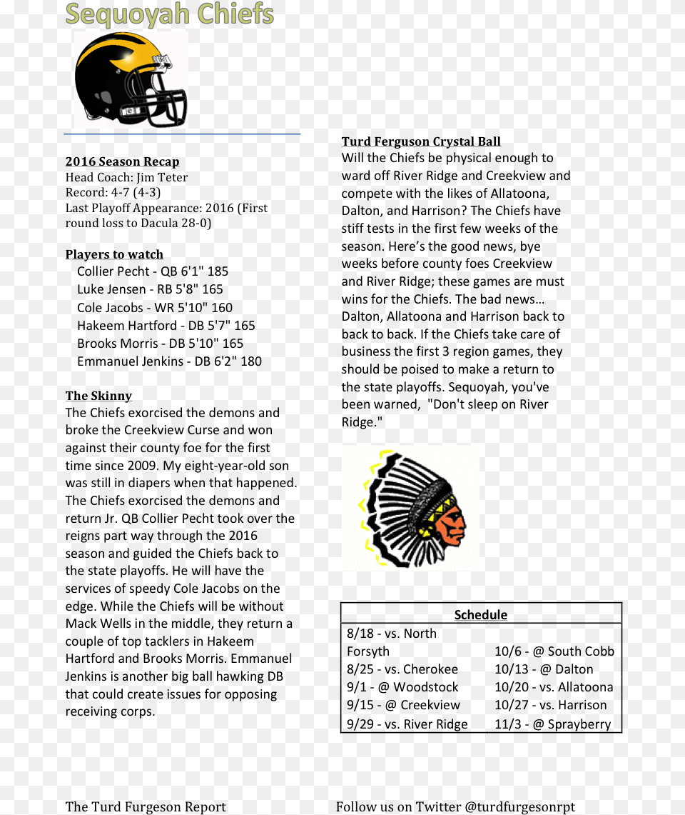 Sequoyah Chiefs Preview Sequoyah High School, Helmet, Sticker, Face, Head Png