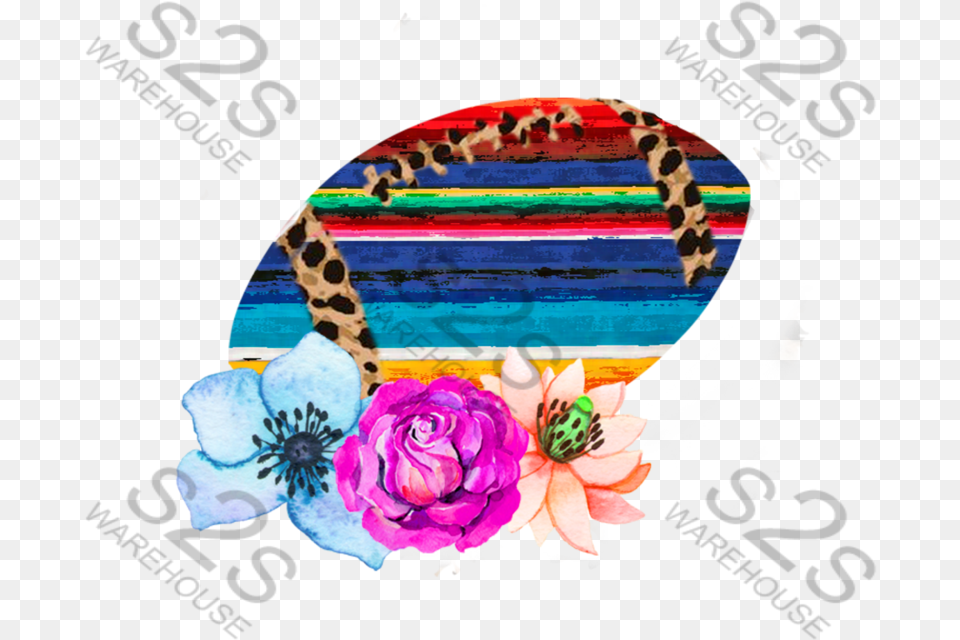 Serape Football Rainbow Rose, Art, Collage, Pattern, Flower Free Transparent Png
