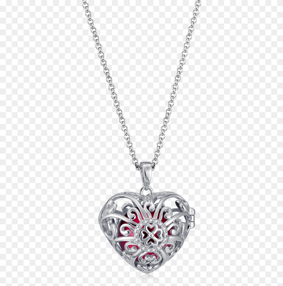 Seraphim Silver Heart Holder With Four Leaf Clover Tiffany And Co O Necklace, Accessories, Jewelry, Pendant, Diamond Png