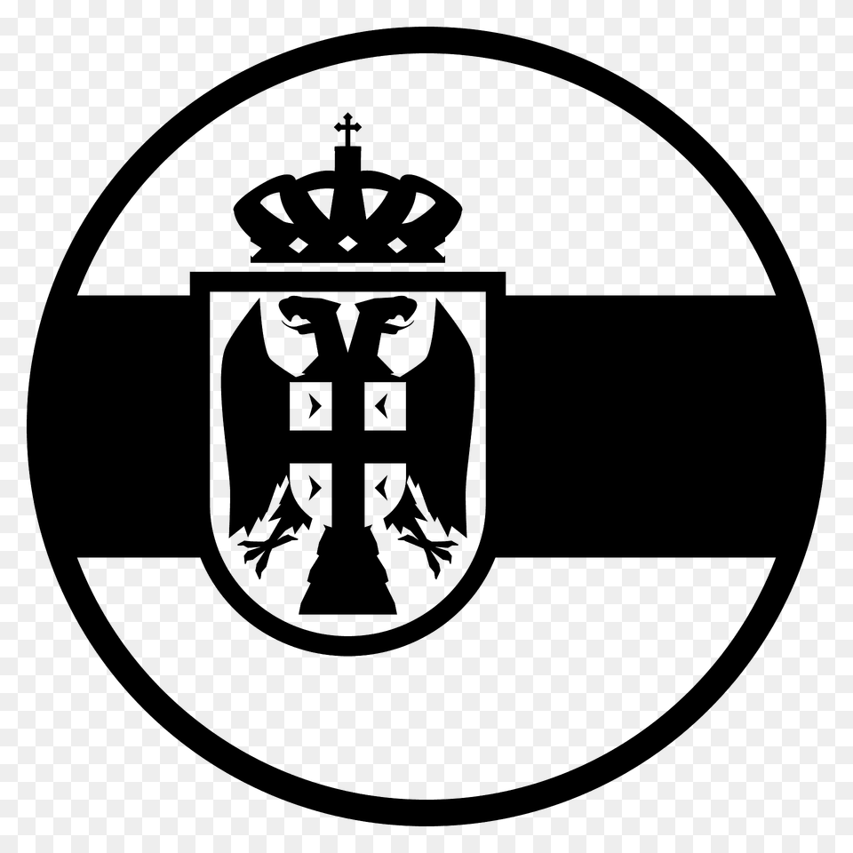 Serbia Flag Emoji Clipart, Emblem, Symbol, Cross, Logo Png Image