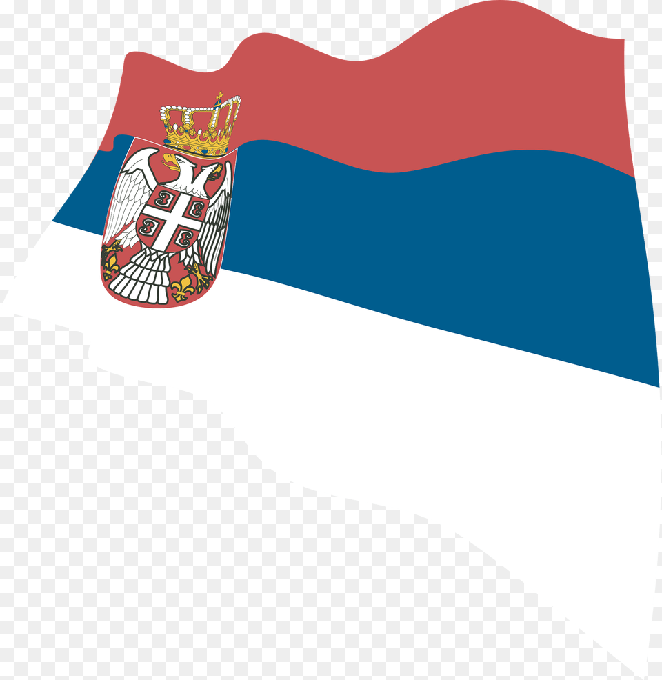 Serbian Wavy Flag Clipart Png