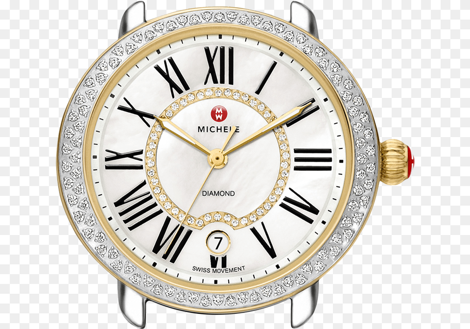 Serein 16 Diamond Two Tone Serein Michele Two Tone Diamond Watch, Arm, Body Part, Person, Wristwatch Free Png