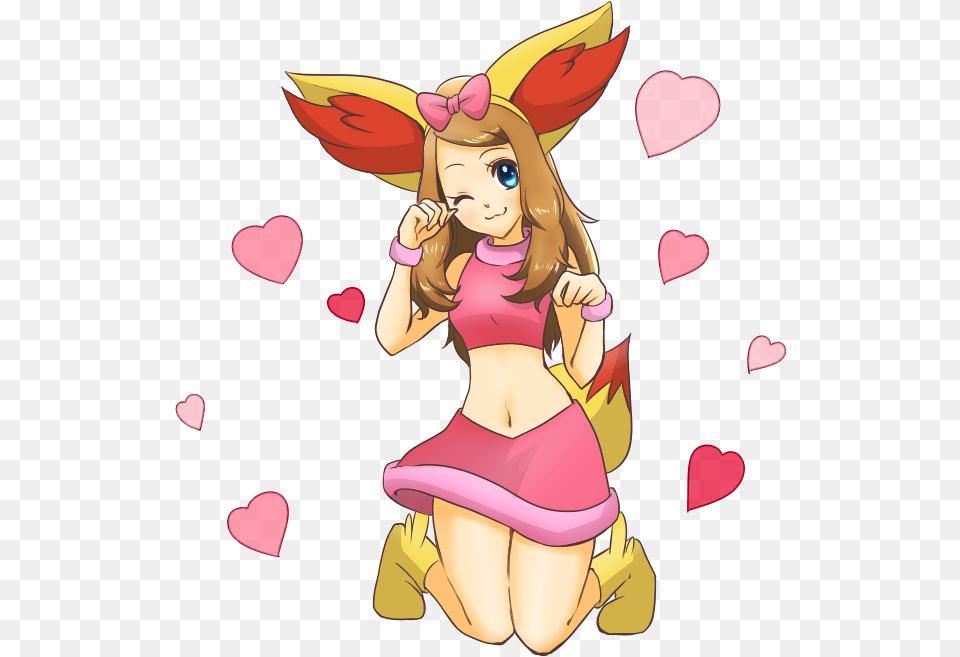 Serena And Fennekin Drawn By Mikeko, Book, Comics, Publication, Baby Free Transparent Png