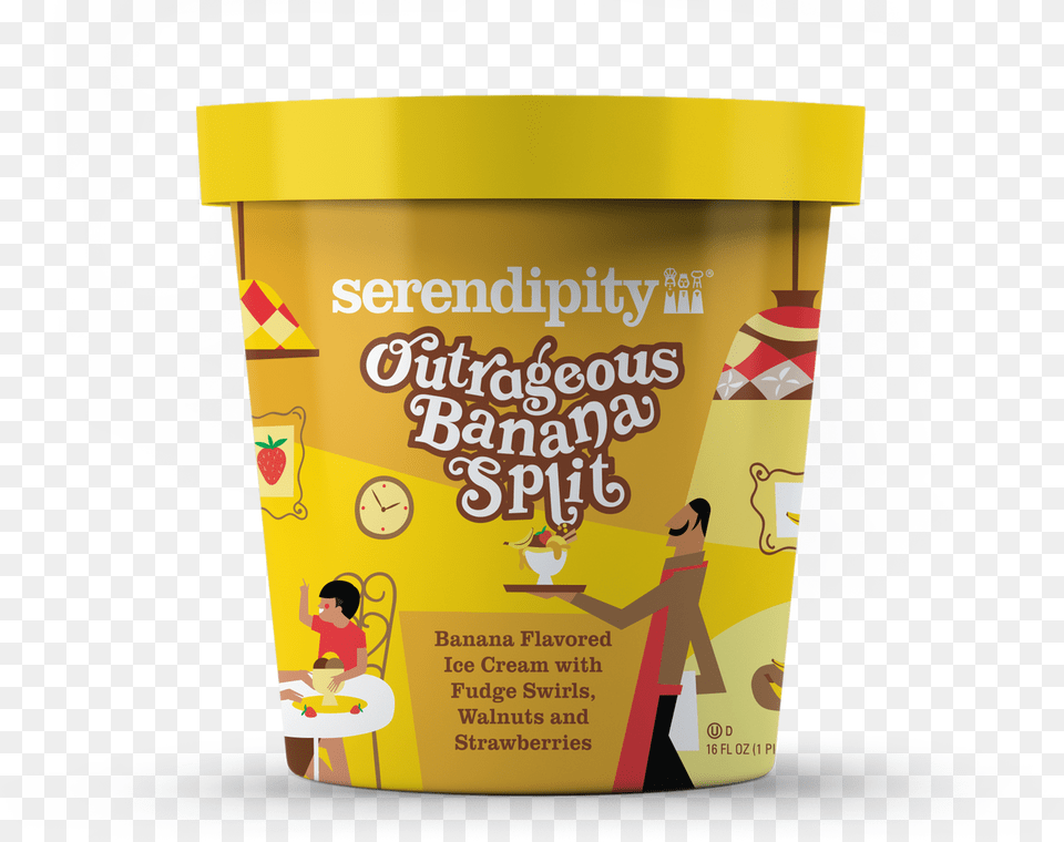 Serendipity Banana Split Ice Cream, Dessert, Food, Ice Cream, Person Free Png