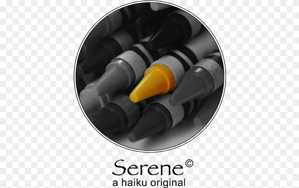 Serene A Haiku Original Yellow Crayon Close Up Pictures Of School Supplies, Device, Screwdriver, Tool Free Png