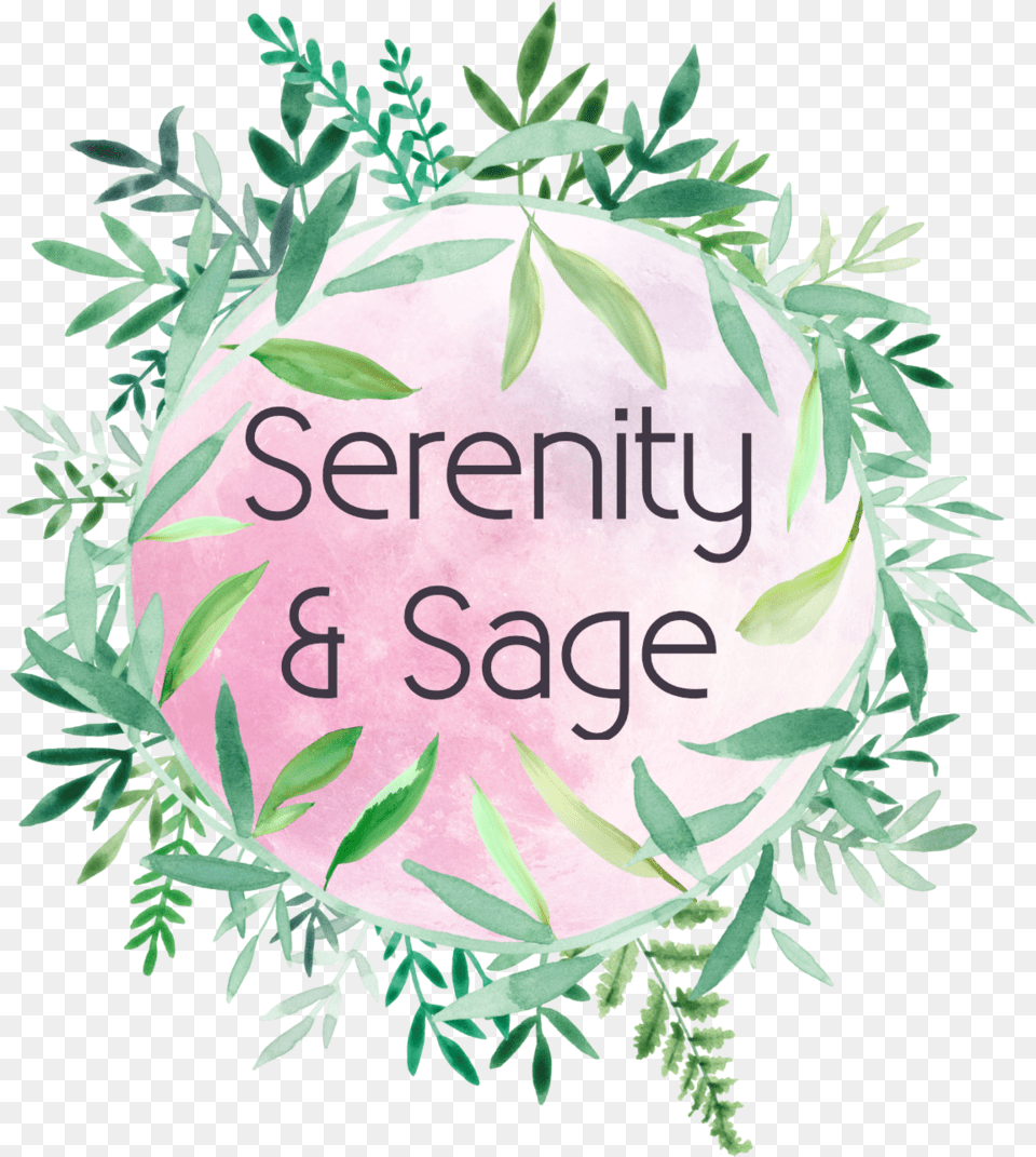 Serenity Amp Sage Logob Greenery Circle, Herbs, Plant, Herbal, Art Free Transparent Png
