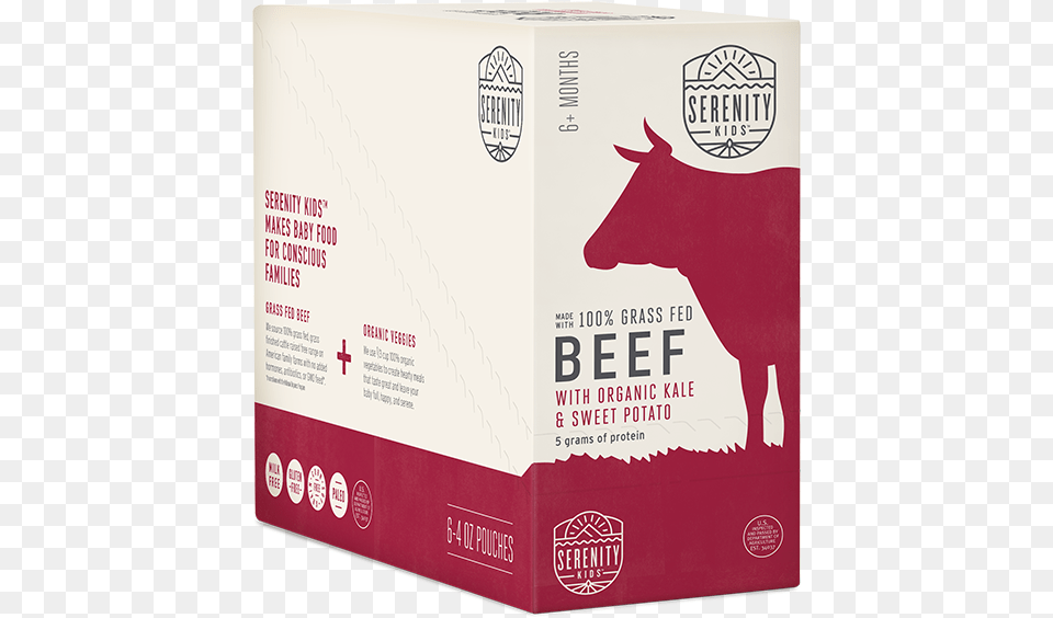 Serenity Kids Beef High Protein Baby Food, Logo, Animal, Bull, Mammal Free Png